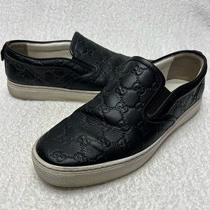 Mens Gucci embossed loafers